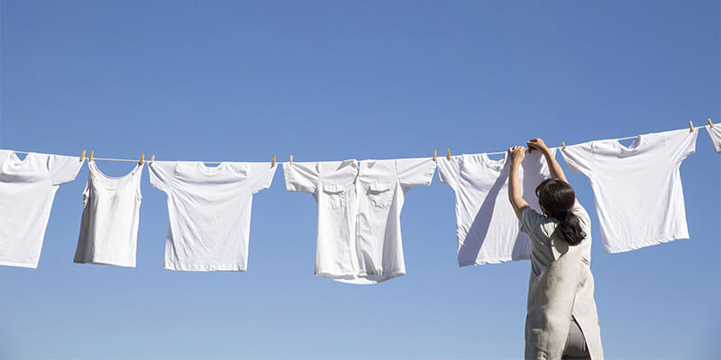 Hanging Up Washing To Dry