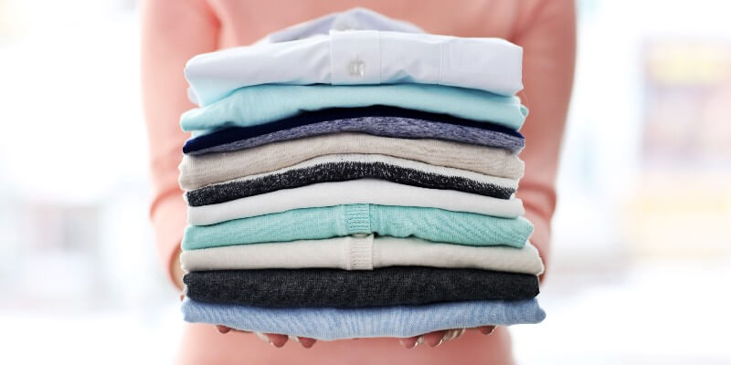 freshly cleaned clothing